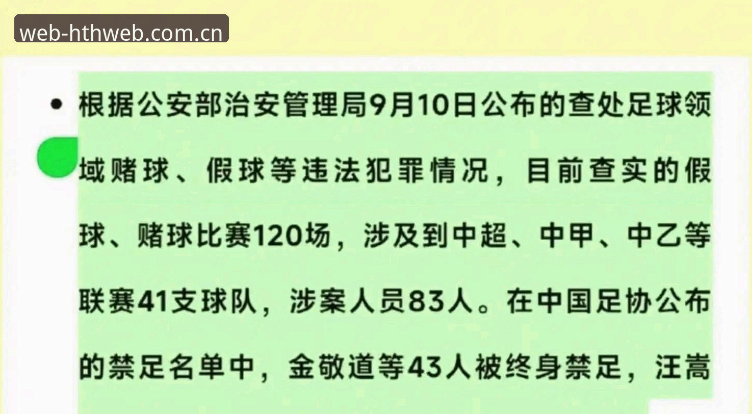 hth体育赛事下载不了怎么办 中国足协第三批禁足名单最新动态:17人终身禁足,48人遭行业重罚